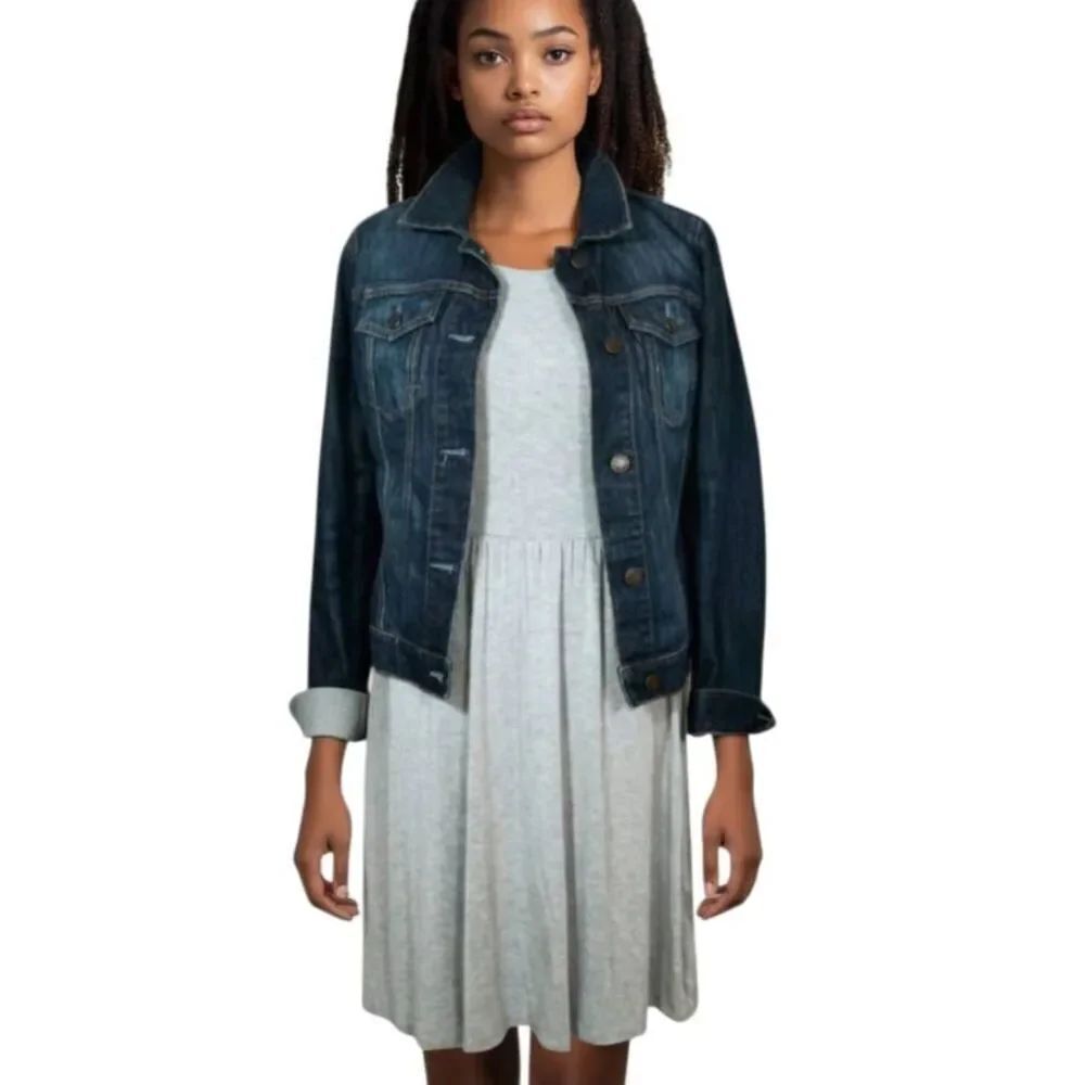 OLD NAVY GRAY SHORT SLEEVE A-LINE DRESS SZ.S EUC.
